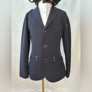 Equiline navy junior coat size age 10/11. Excellent used condition.